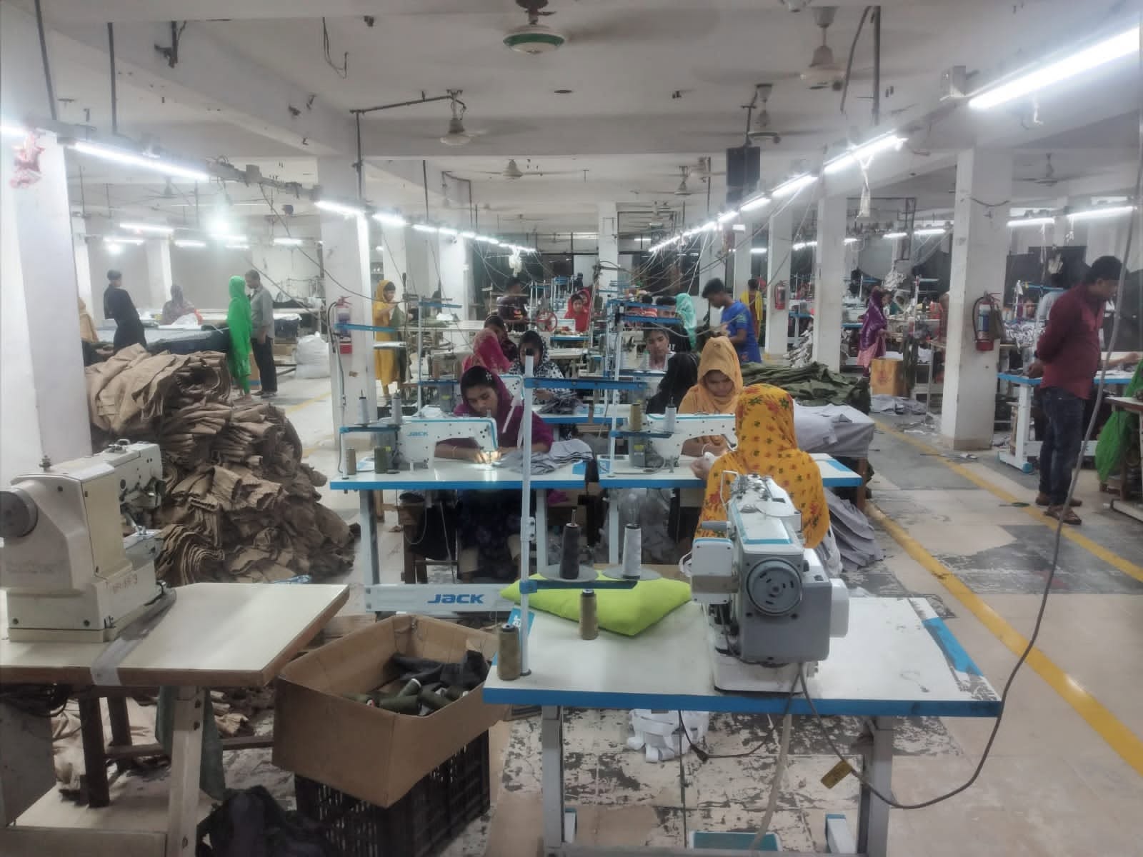 RL Apparels factory production floor